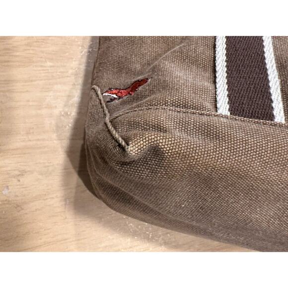 L.L. Bean Women's Foxes Print Canvas Embroidered Tote Bag Purse Brown Tan - Picture 10 of 16